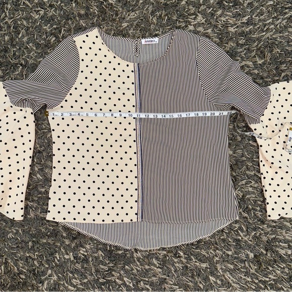 AMIRO ISTANBUL Women's Round Neck Blouses Ruffled shirt Size 16 - Picture 10 of 11